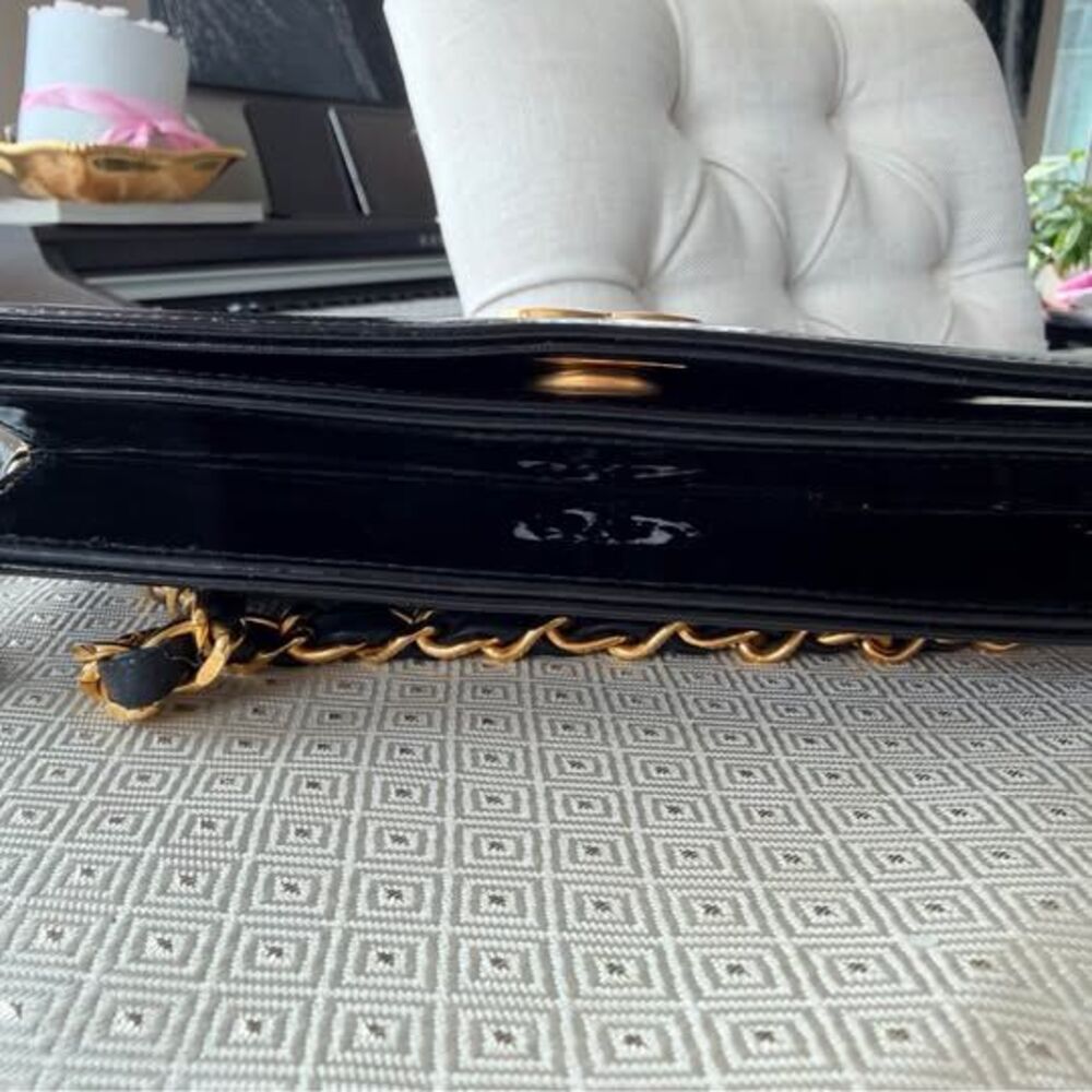 🖤👜 Chanel Flap bag Black CC Shoulder/ WOC Bag 24k gold hardware AUTHENTIC 😍 - Picture 9 of 11